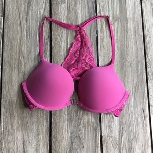 Gilly Hicks Push’ Em Up Lace Racerback Bra